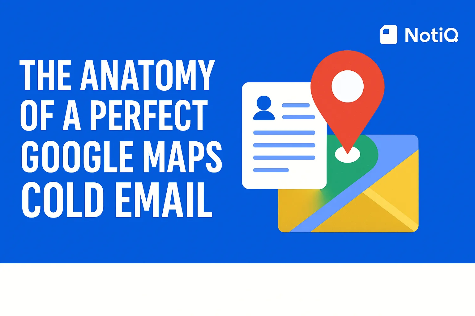 A person drafting a cold email on their laptop, with Google Maps open, showcasing location details for personalization.