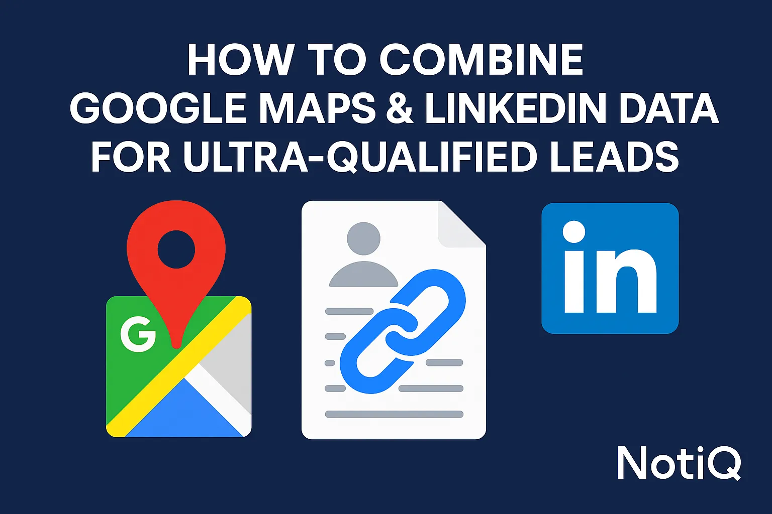 A person analyzing Google Maps and LinkedIn data on a laptop, showcasing a B2B lead generation strategy.