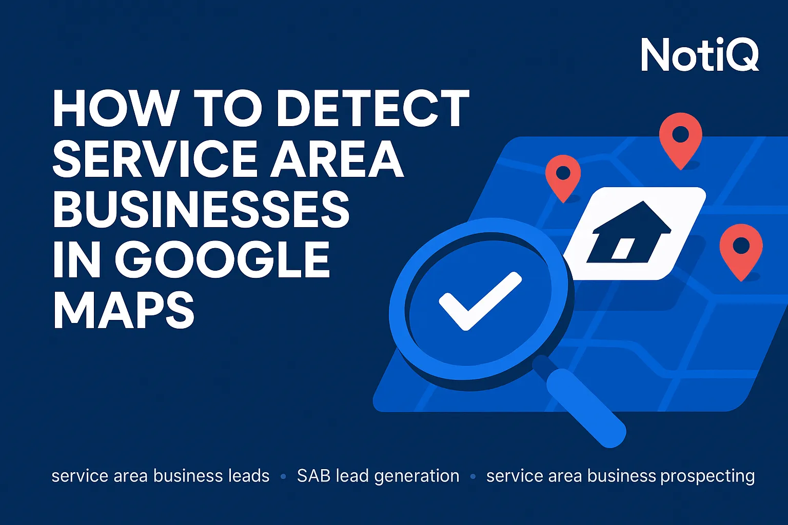 A person analyzing a Google Maps interface, highlighting service area businesses for outreach opportunities.