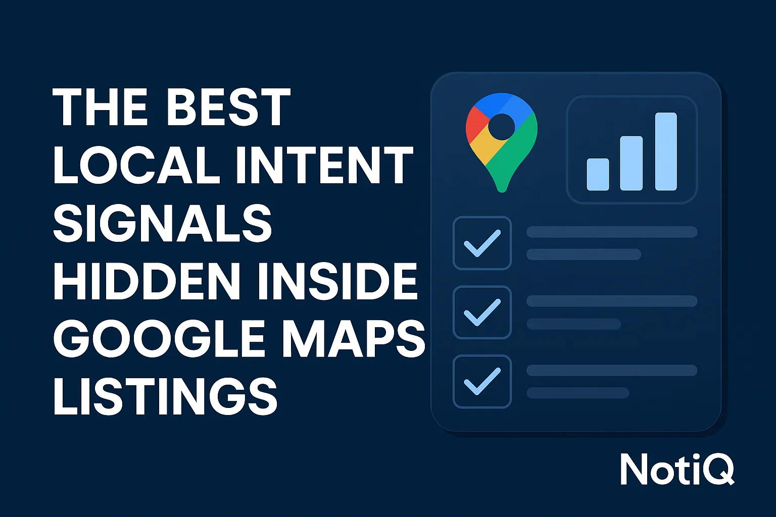 A screenshot of a Google Maps listing highlighting key features for uncovering local intent signals and SEO insights.