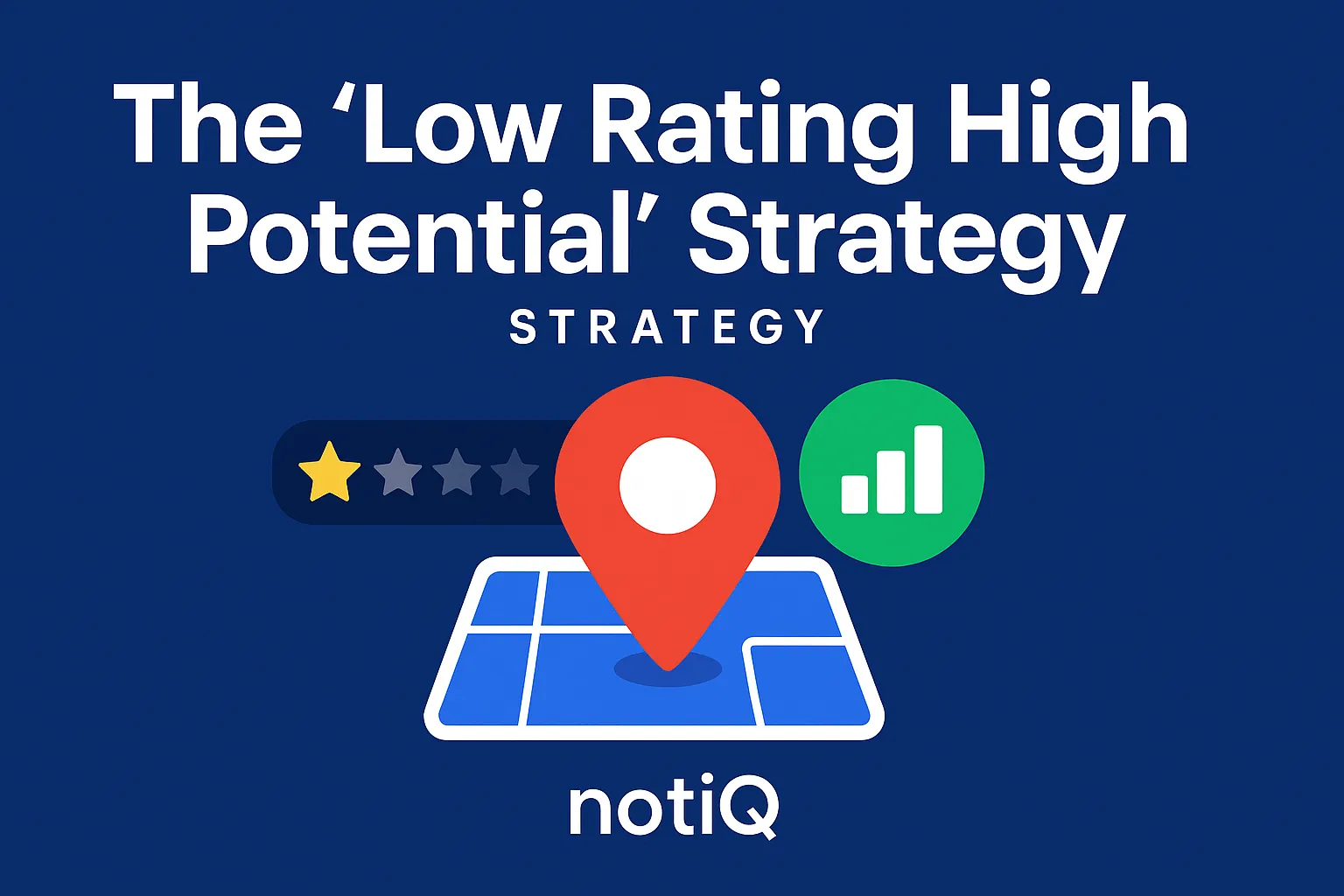 A screenshot of Google Maps highlighting low-rated local businesses with potential for growth and improvement.