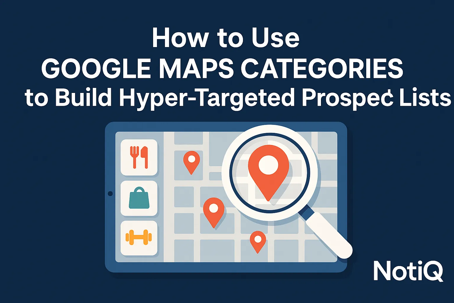 A person using Google Maps on a laptop, highlighting categories to create targeted prospect lists for improved outreach.