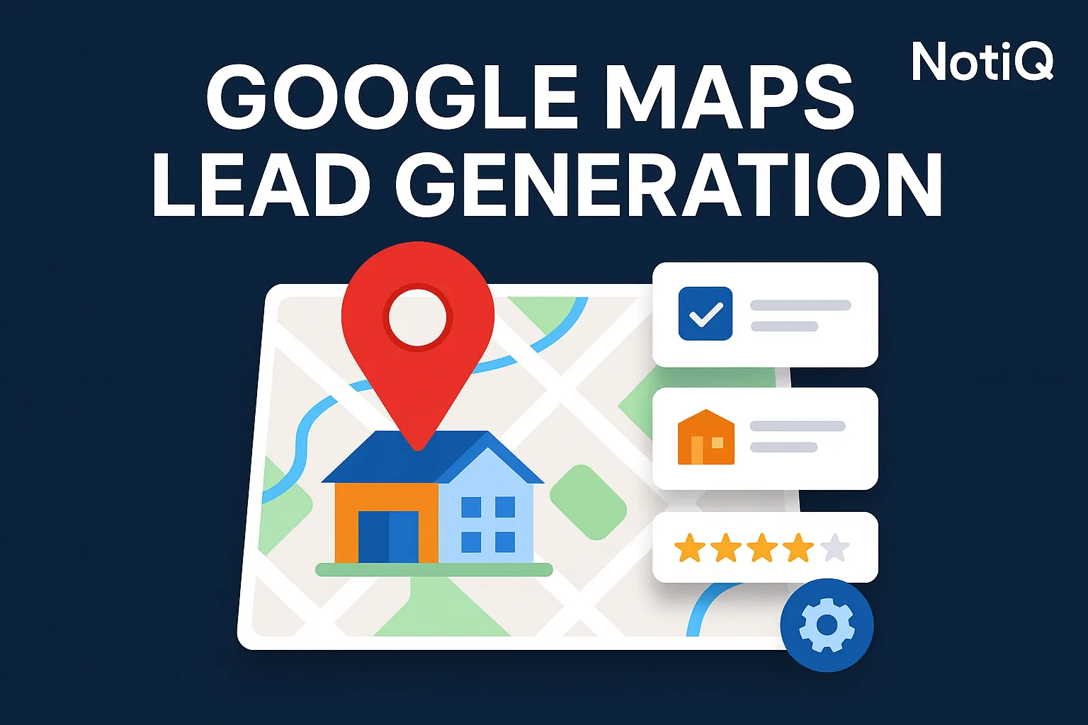 A smartphone displaying Google Maps with roofing icons, highlighting local leads for commercial roofing businesses.