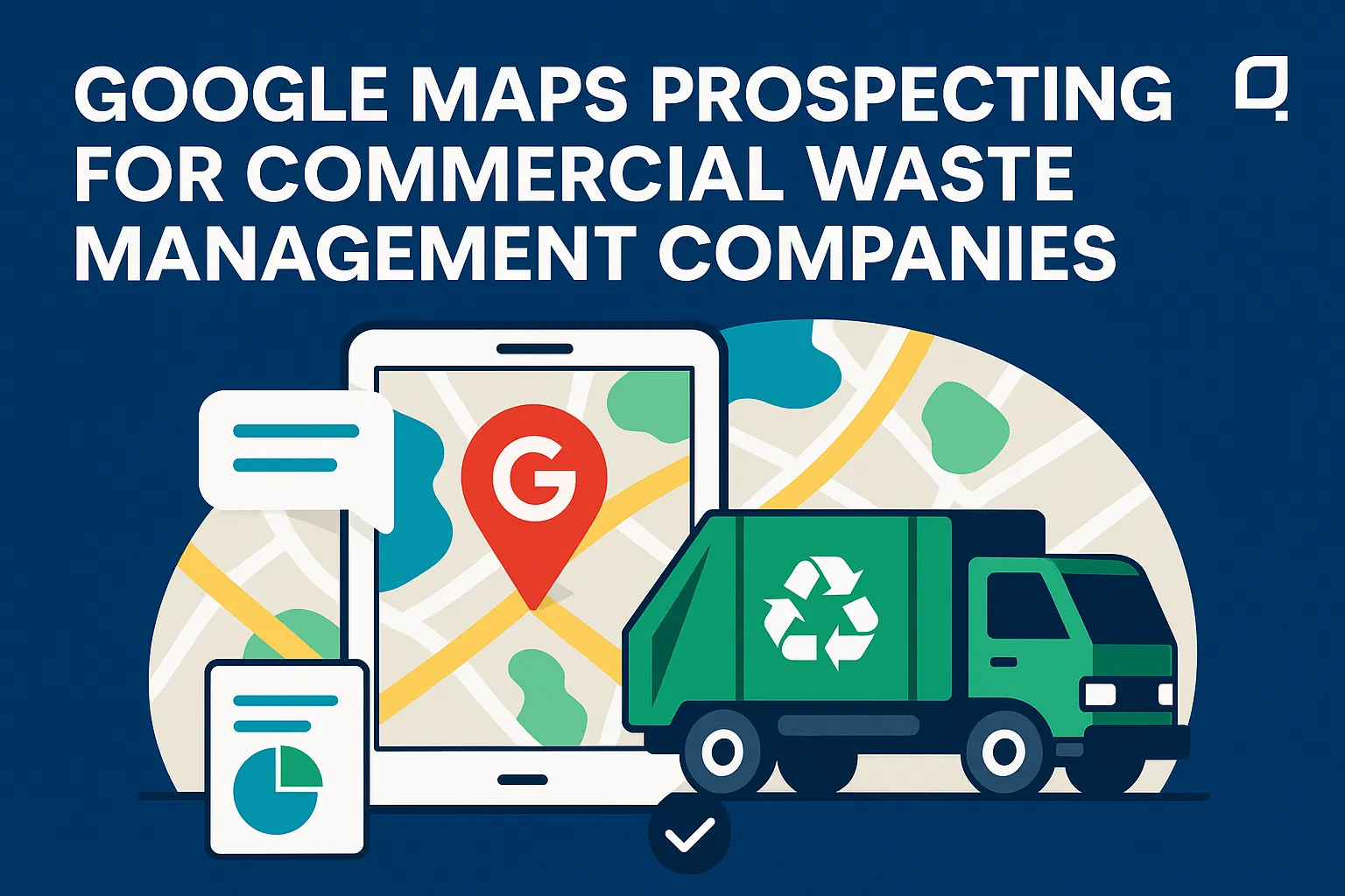 A person using Google Maps on a laptop, analyzing routes and locations for commercial waste management opportunities.
