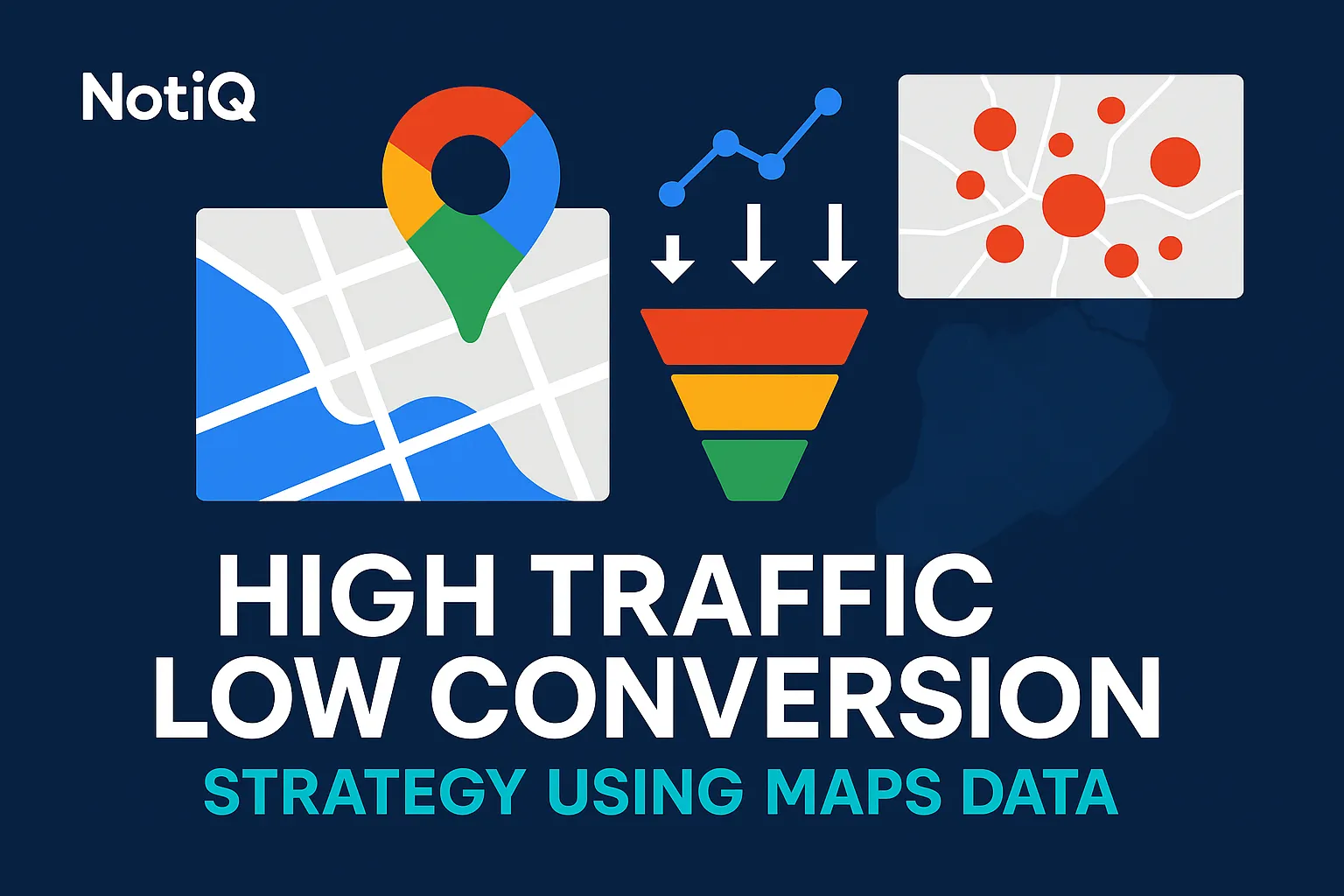 A map overlay highlighting traffic patterns and conversion rates, showcasing inefficiencies and market opportunities.