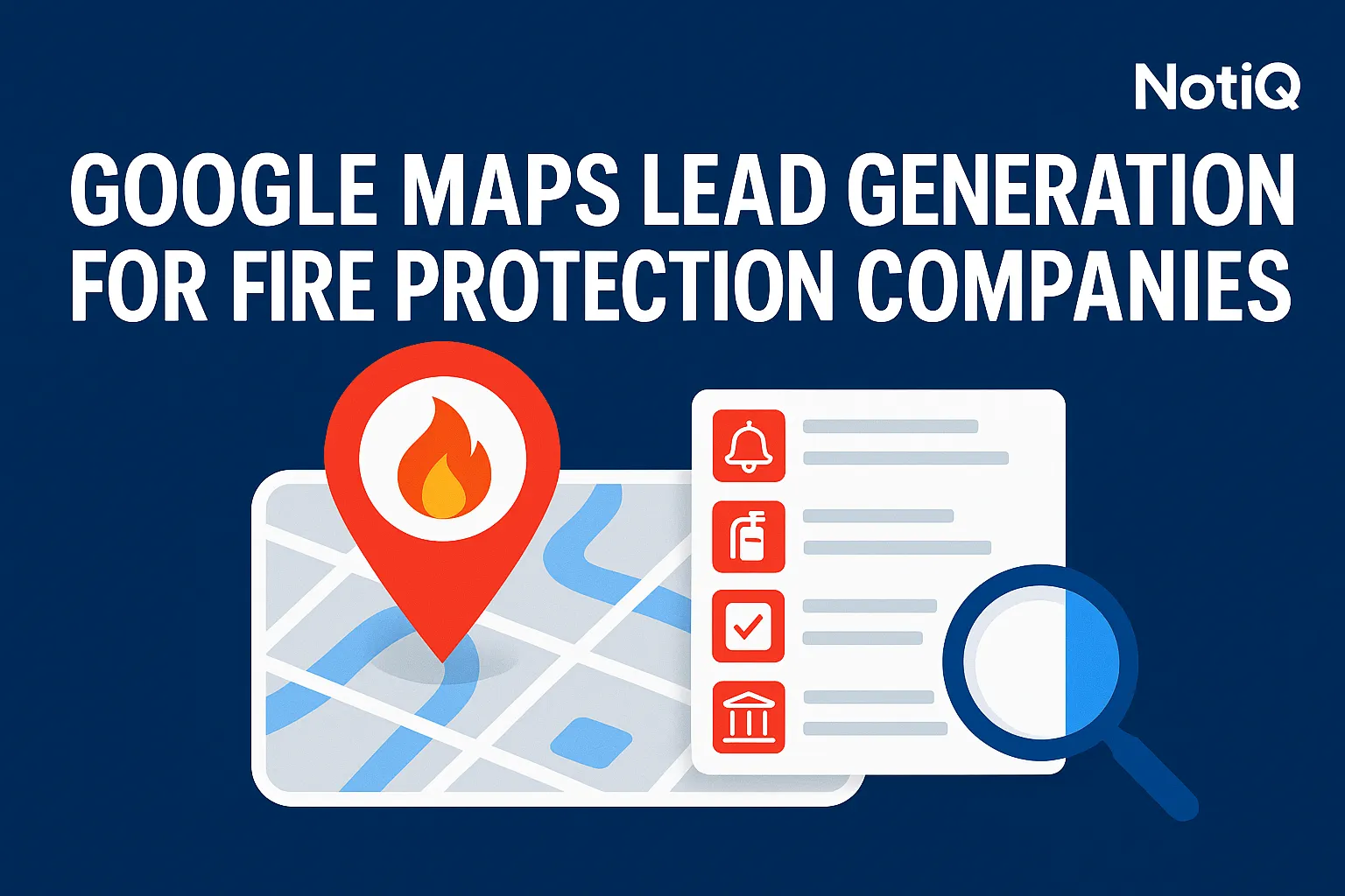 A fire protection expert using Google Maps to find and connect with local commercial leads effectively.