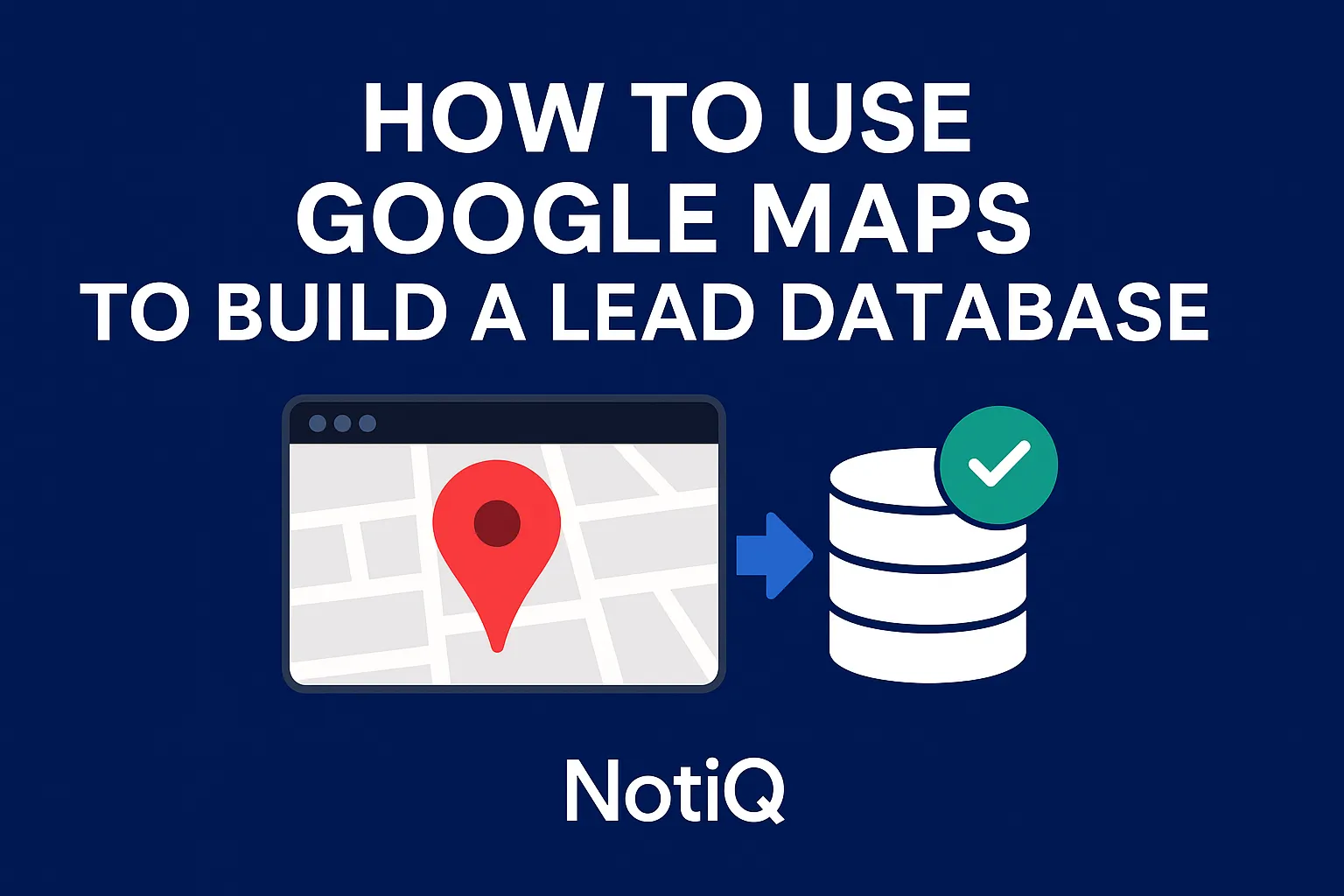 A laptop displaying Google Maps with business listings, surrounded by documents and a mobile device for lead generation.