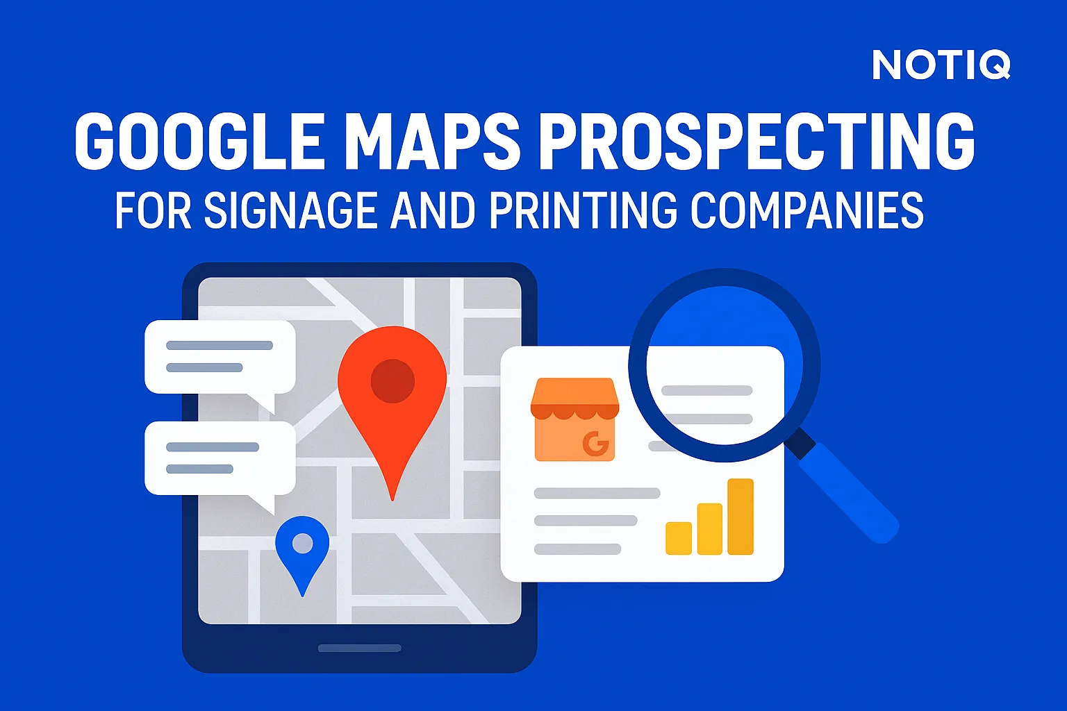A person using Google Maps on a laptop, exploring local businesses for signage and printing opportunities.
