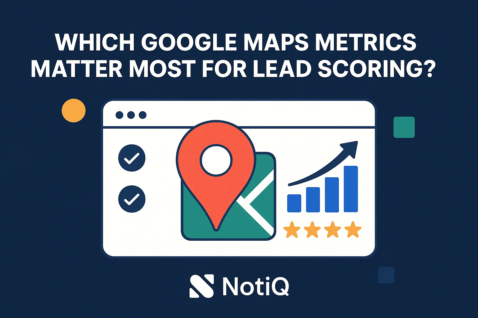 A composite image showing Google Maps metrics like traffic and engagement, highlighting their impact on lead scoring for SMBs