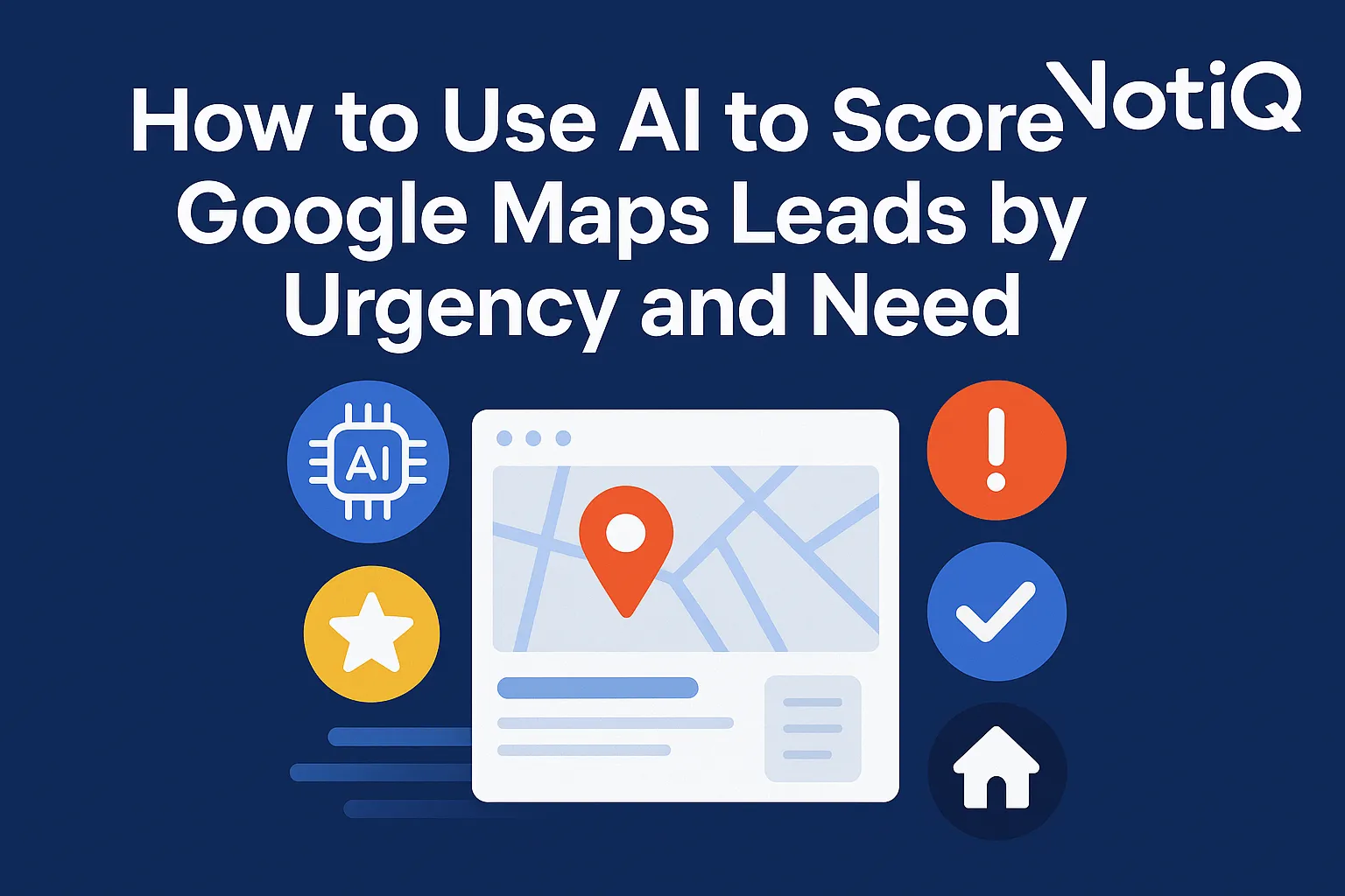An AI interface analyzing Google Maps data, highlighting urgent leads and insights from reviews and listings for targeted out