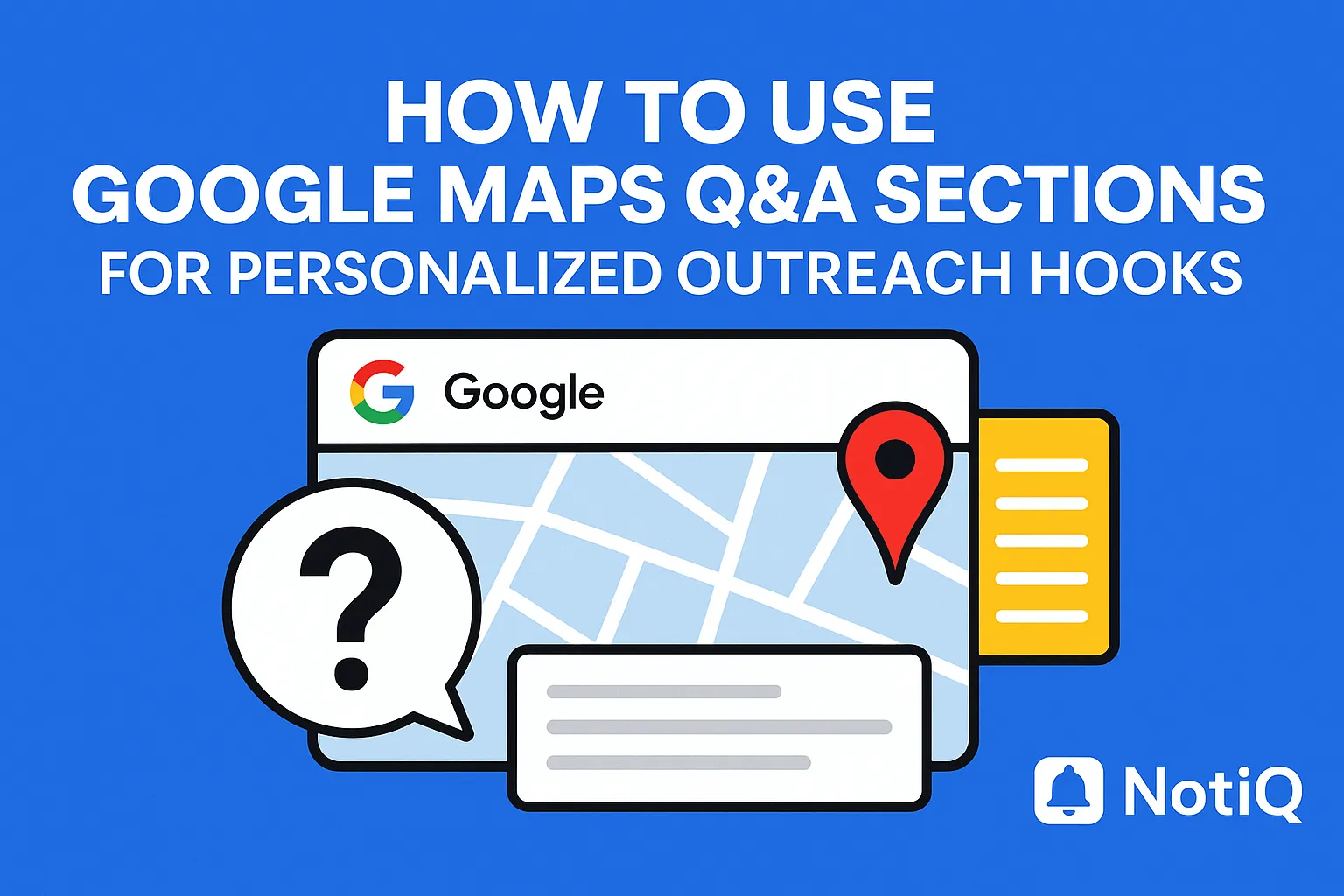 An engaged person using Google Maps on a smartphone, highlighting Q&A sections for personalized outreach strategies.