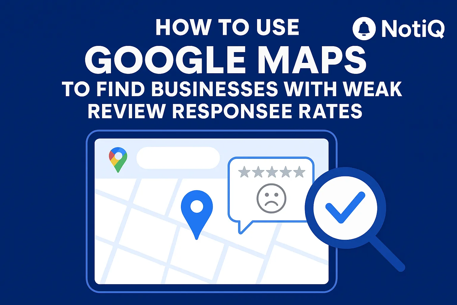 A person using Google Maps on a laptop, analyzing business listings and review response rates.
