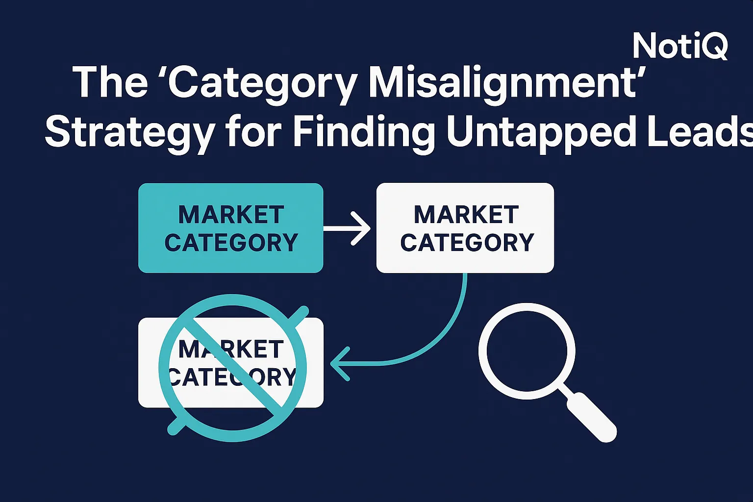 A visual of interconnected market categories highlighting gaps, symbolizing untapped lead opportunities and competitive insig