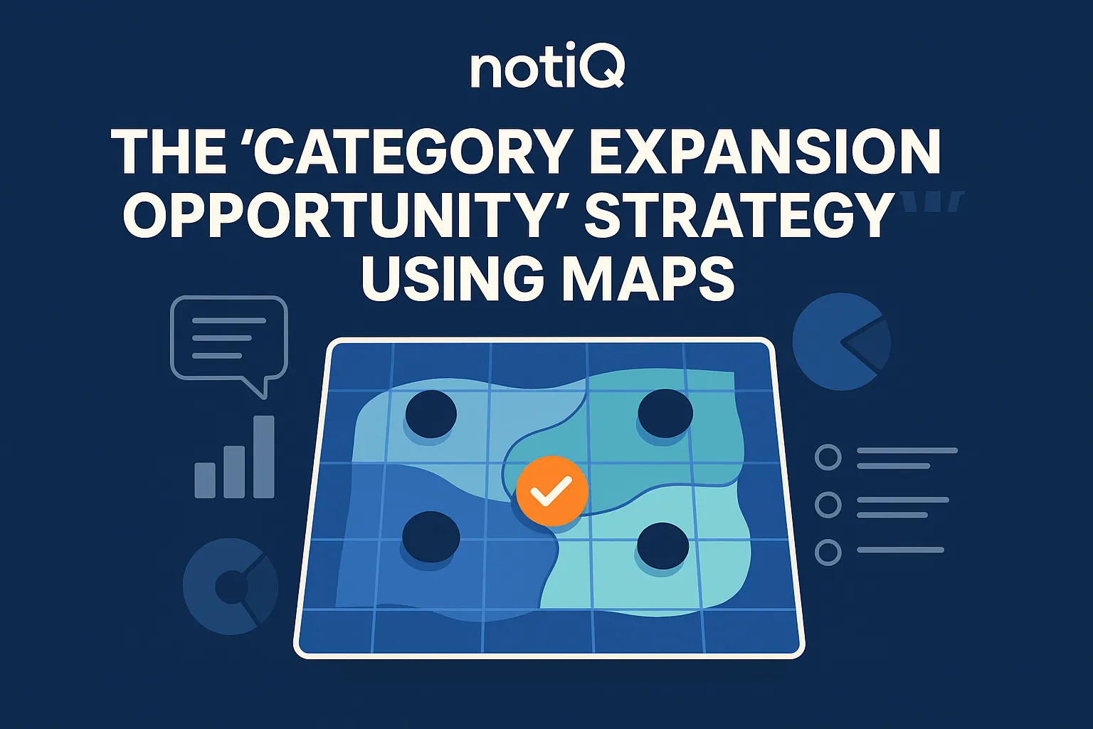 A strategic map highlighting whitespace analysis for category expansion opportunities in business.