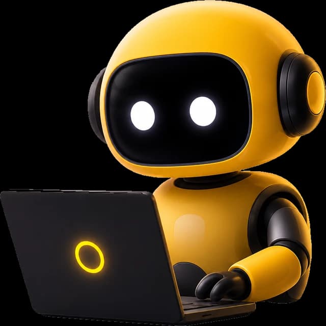 NotiQ AI outreach robot writing cold emails on a laptop
