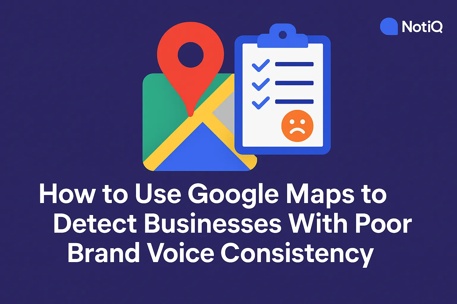 A person analyzing a Google Maps screen displaying inconsistent business listings and reviews for brand voice evaluation.