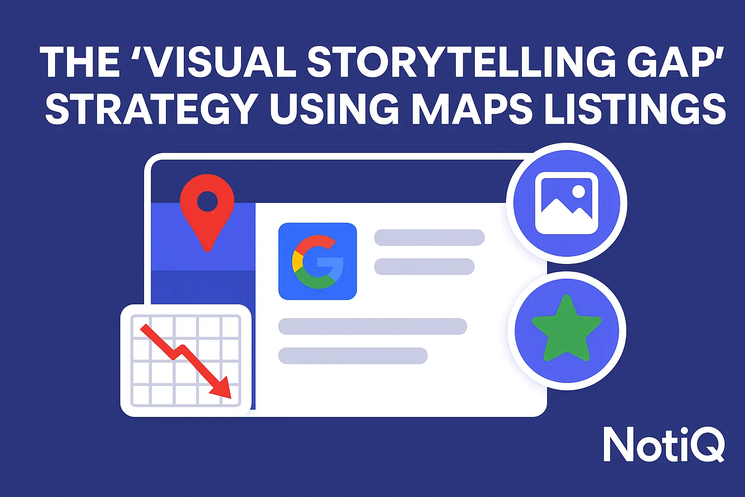 A visually engaging map with highlighted business listings and customer reviews, illustrating the importance of visual storyt