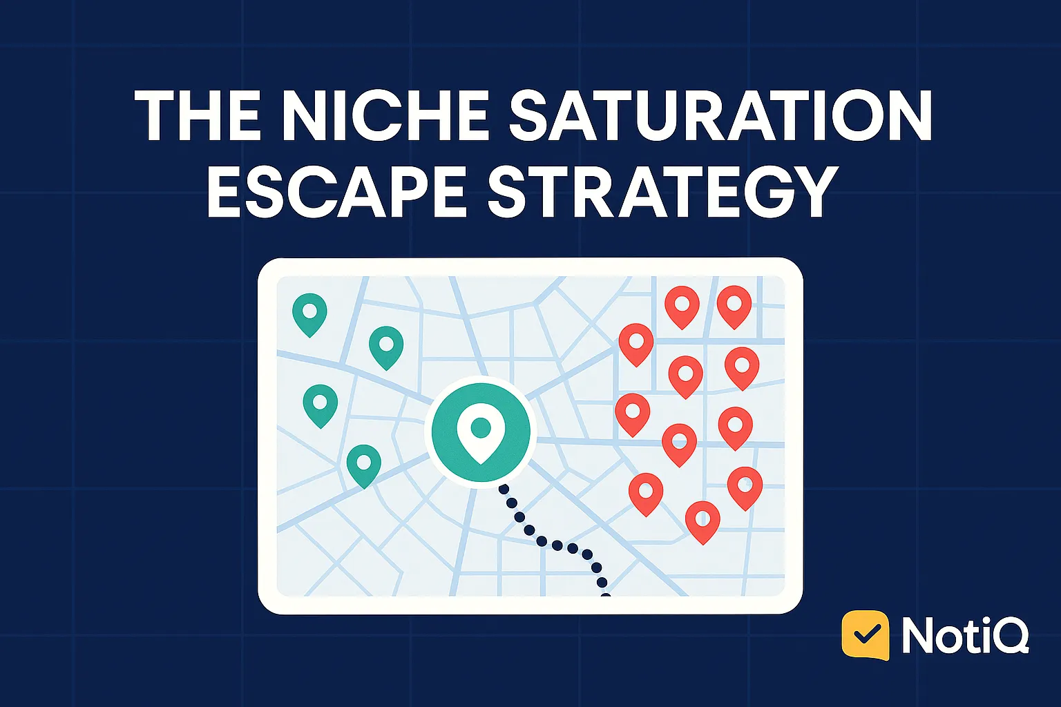 A colorful map overlay showcases market data, highlighting areas of saturation and potential opportunities for niche explorat