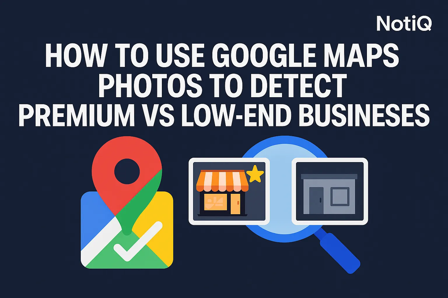 A split image showing a premium restaurant and a low-end diner with Google Maps interface highlighting business photos.