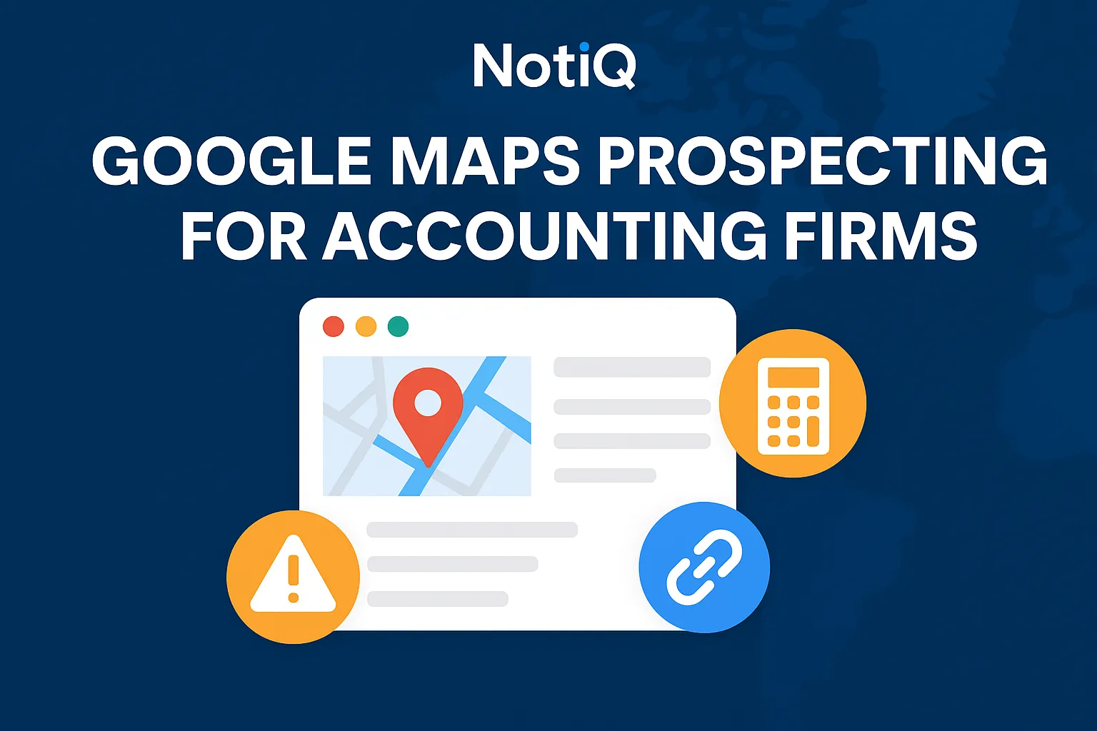 Screenshot of Google Maps highlighting accounting firms, showcasing strategies for lead prospecting and qualification.